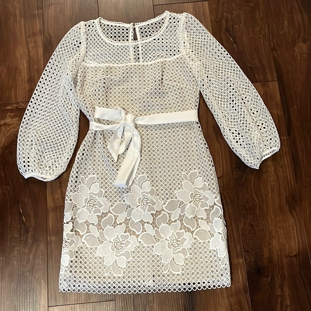 White House black market white lace dress